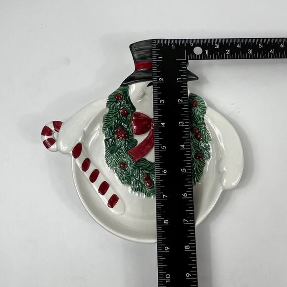 Snowman Service Set Platter Spreaders Fitz & Floyd Williams-Sonoma Holiday Table - Picture 5 of 10